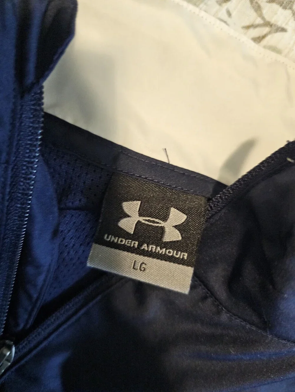 Under Armour Men's Navy Full Zip Windbreaker Jacket Size Large